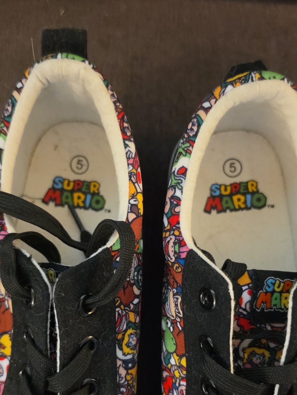 Nintendo Ground Up Mario Canvas Sneakers with Black Accents - Picture 3 of 5